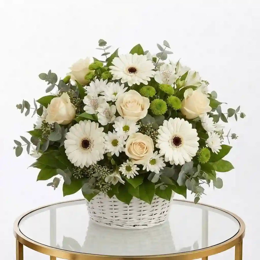 Cesta en Blancos y Verdes